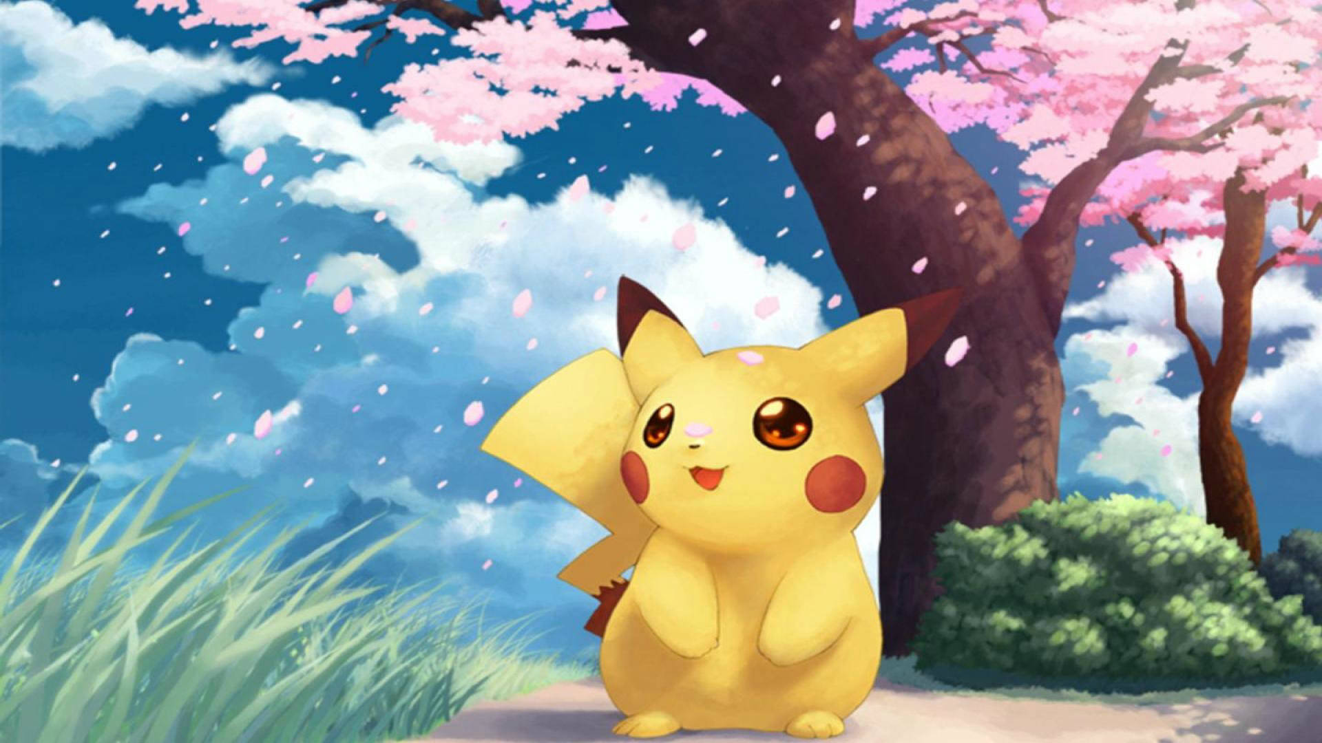 Det mest smukke HD Pikachu i efterårssæsonen tapet Wallpaper