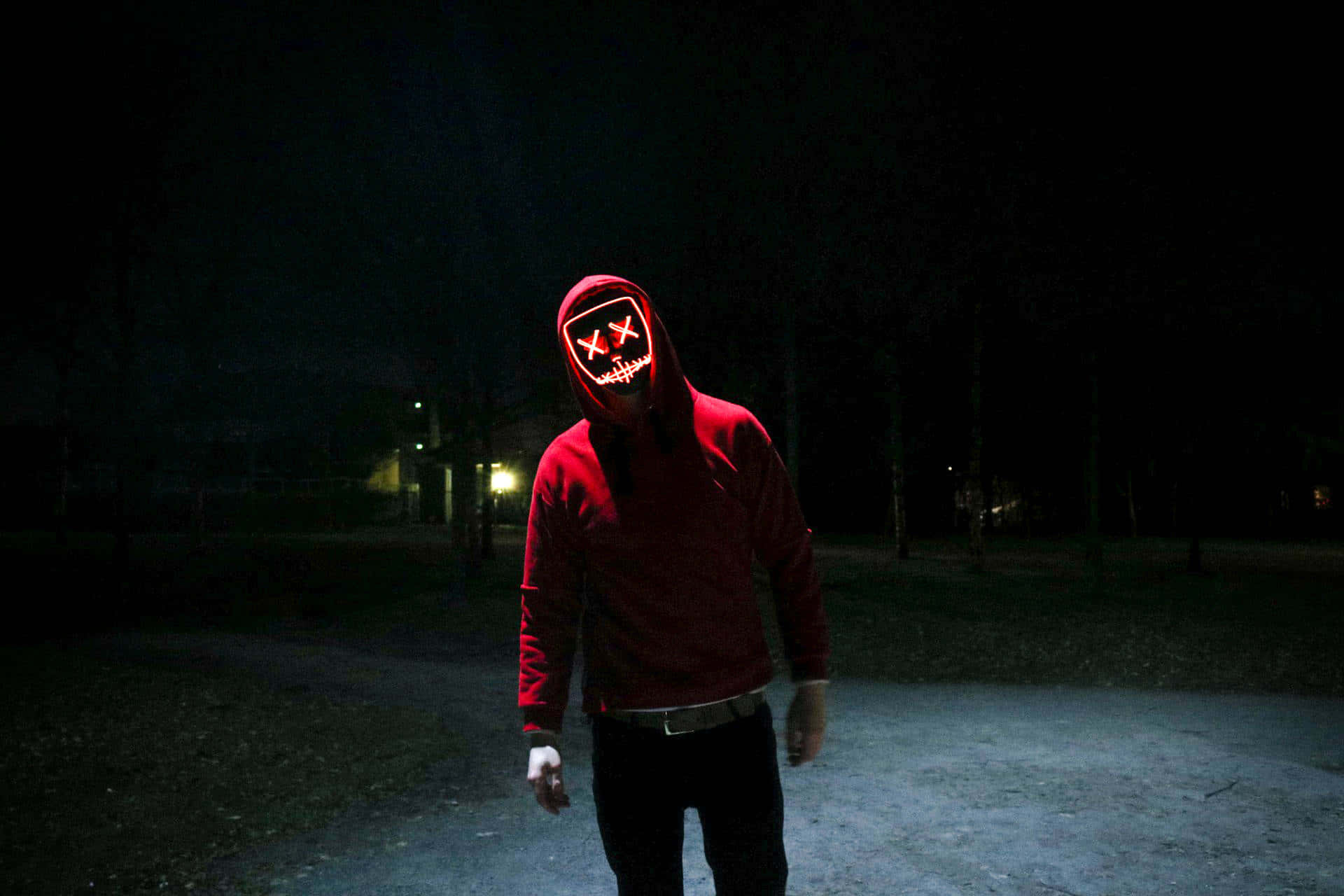 A Man In A Red Hoodie Wallpaper