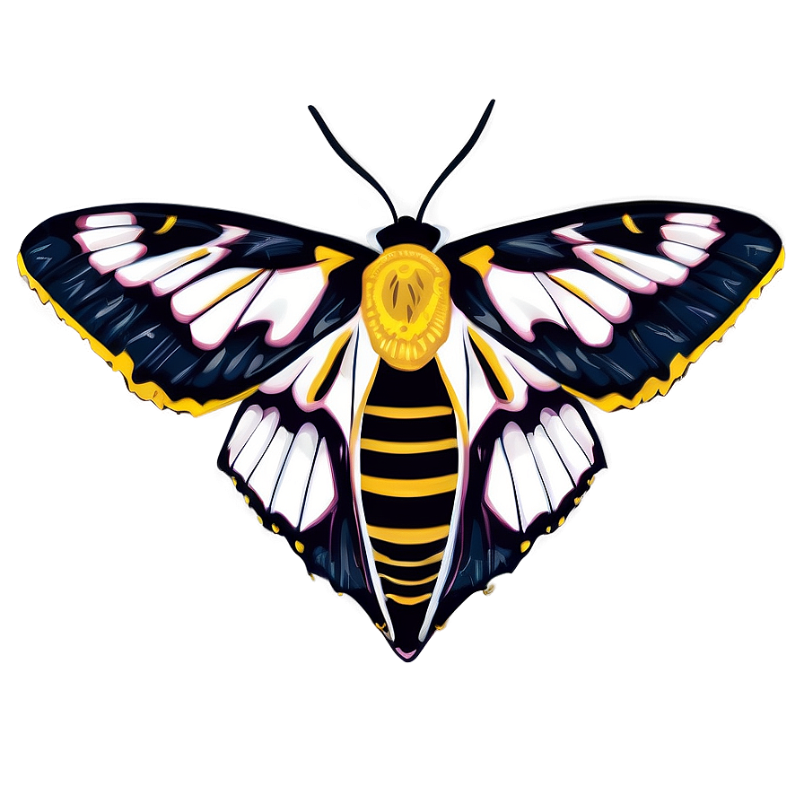 Moth Illustration Black And White Png Ihd PNG
