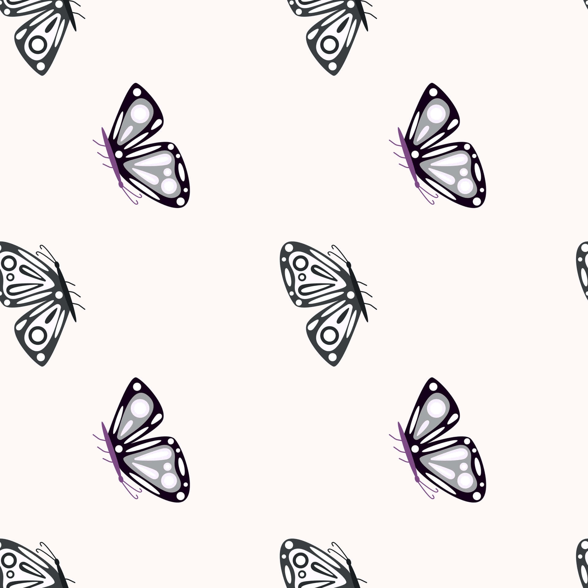 Moth Pattern Aesthetic Background Wallpaper