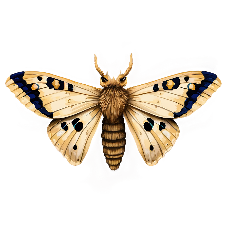 Moth Sketch Png 05242024 PNG