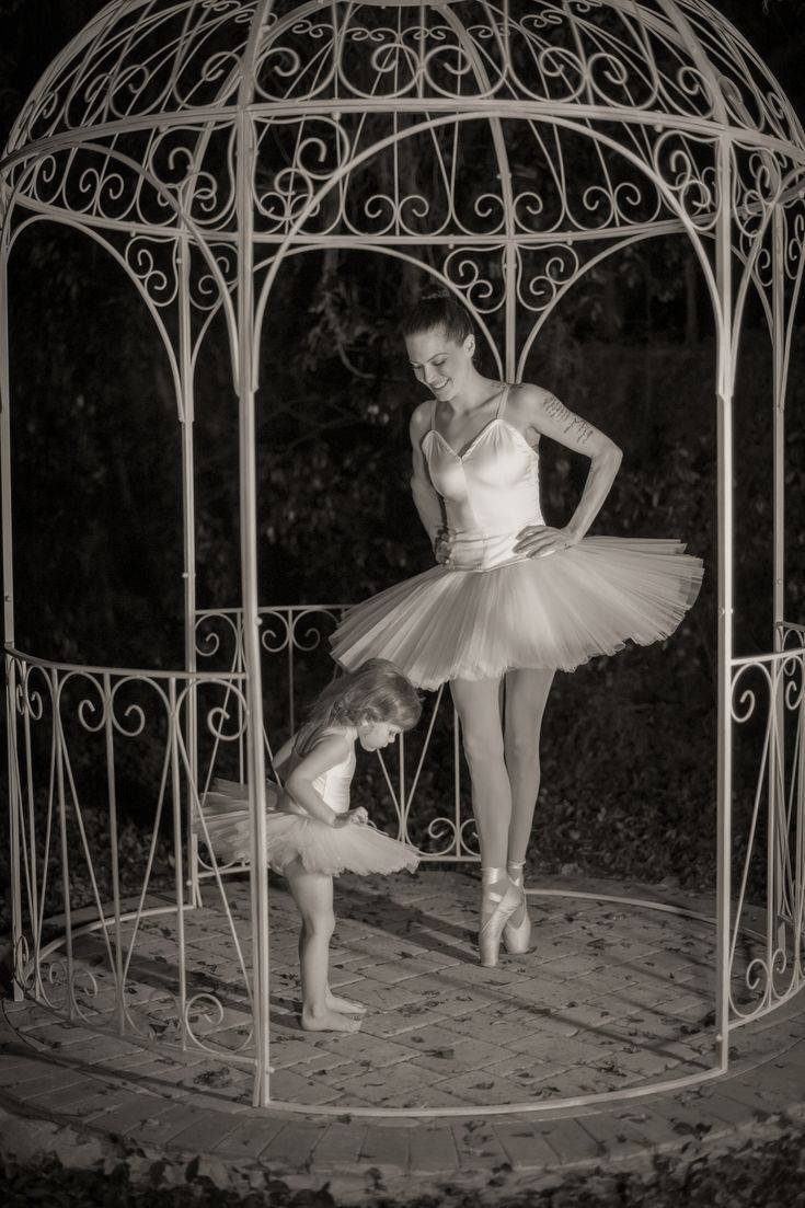 Mother And Daughter In Tutus Wallpaper