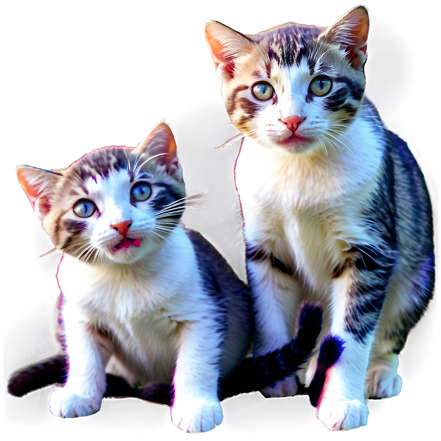 Mother Cat And Kittens Png A PNG