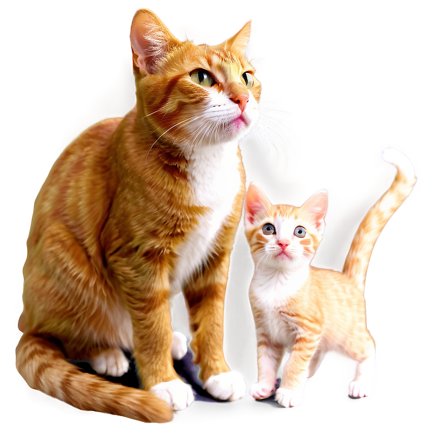Mother Cat And Kittens Png B PNG