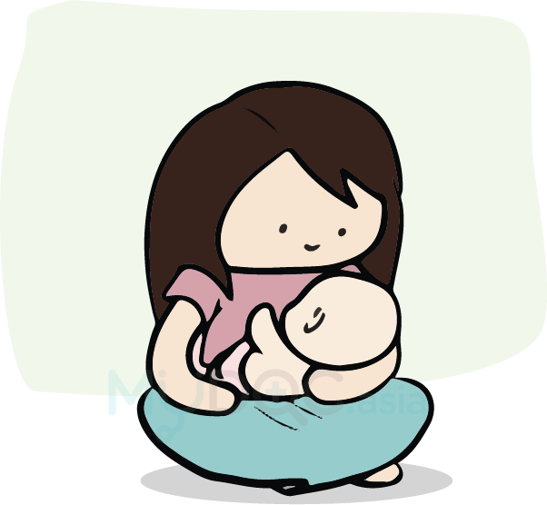 Download Mother Child Breastfeeding Cartoon