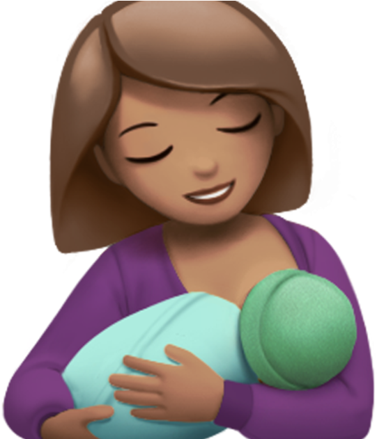 Mother Child Breastfeeding Emoji PNG