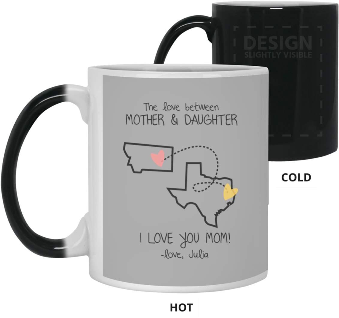 Mother Daughter Love Color Changing Mug PNG