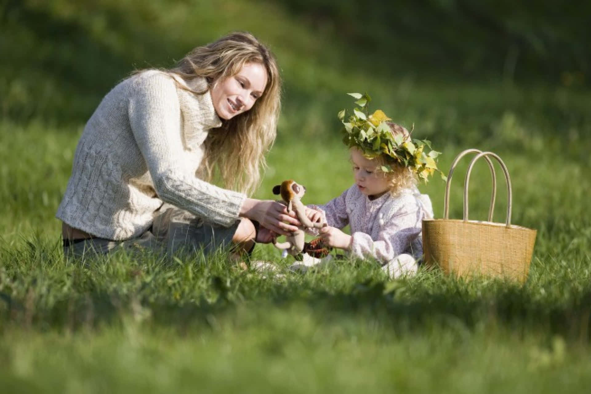 Mother Daughter Nature Bonding.jpg Wallpaper