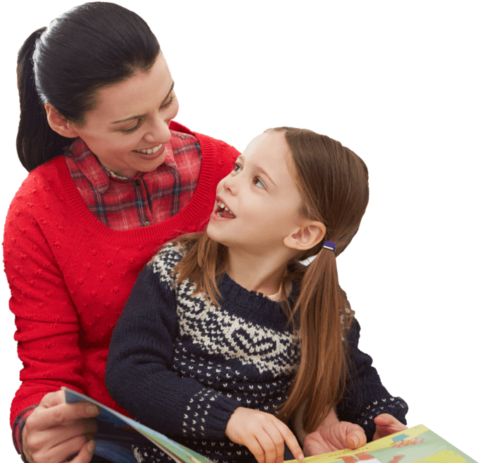 Mother Daughter Reading Time PNG