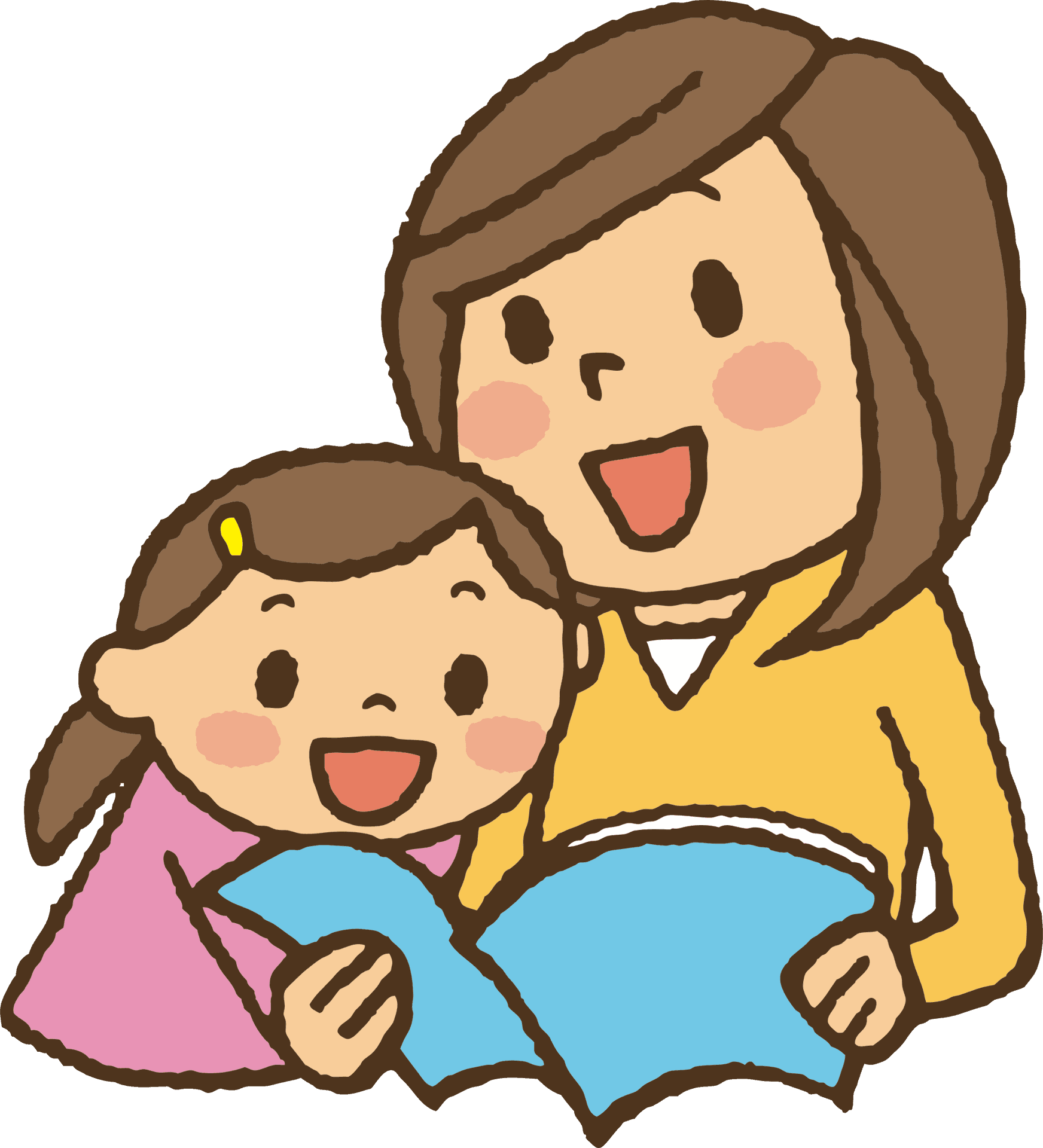 Mother Daughter Reading Time PNG