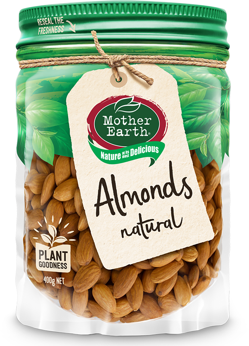 Mother Earth Natural Almonds Packaging PNG