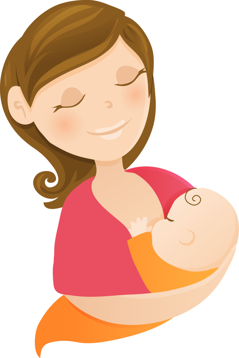 Mother Infant Bonding Illustration PNG