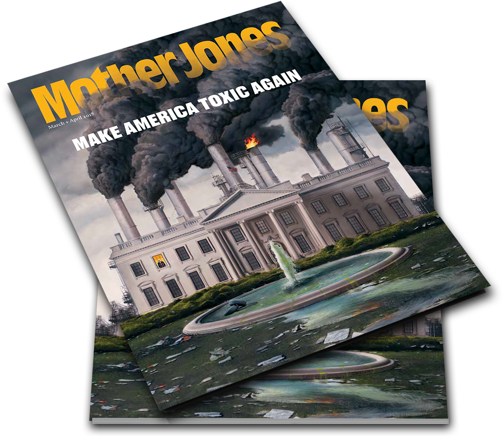 Mother Jones Magazine Cover Toxic America PNG