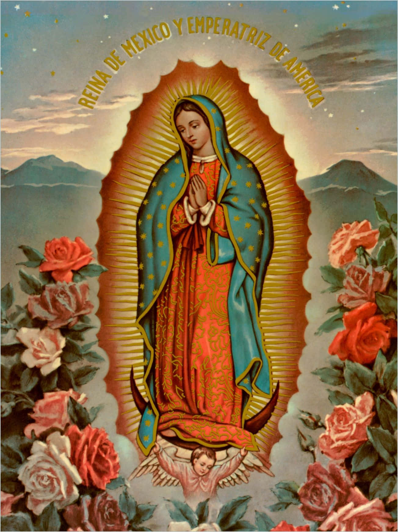 The Blessings of Mother Mary Wallpaper