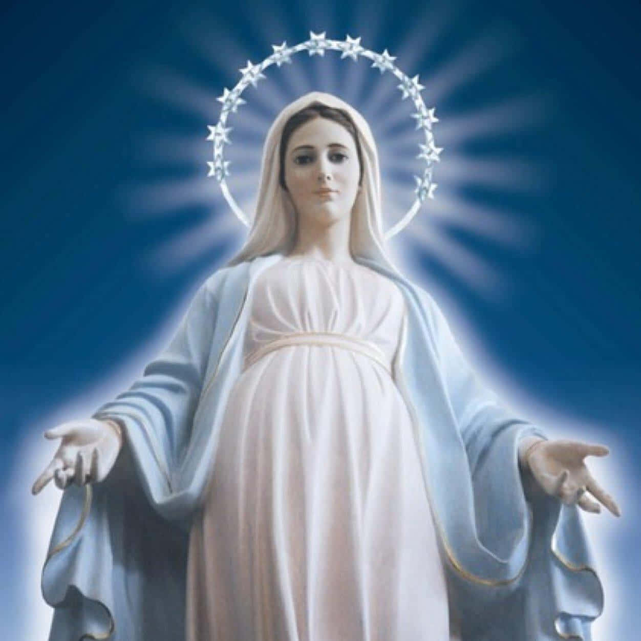 Download Mother Mary - A Pillar of Strength Wallpaper | Wallpapers.com