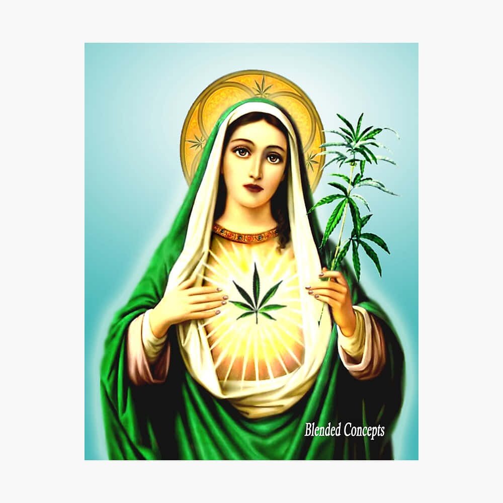 Maria Cannabis Leaf Photographic Print
