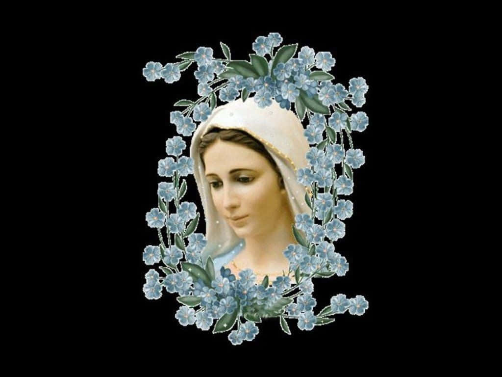 Orandoa La Virgen María Fondo de pantalla