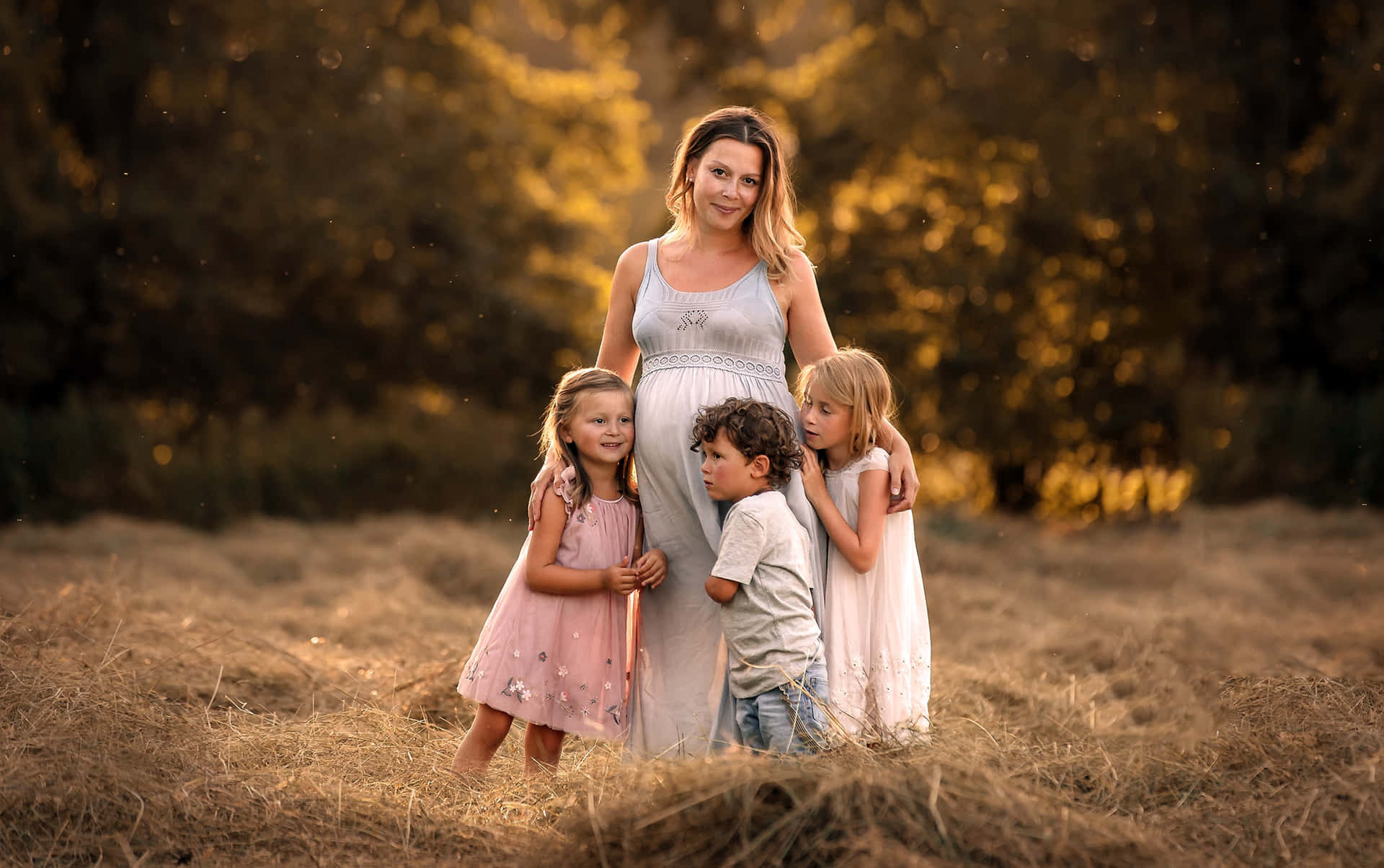 Mother And Three Children Picture