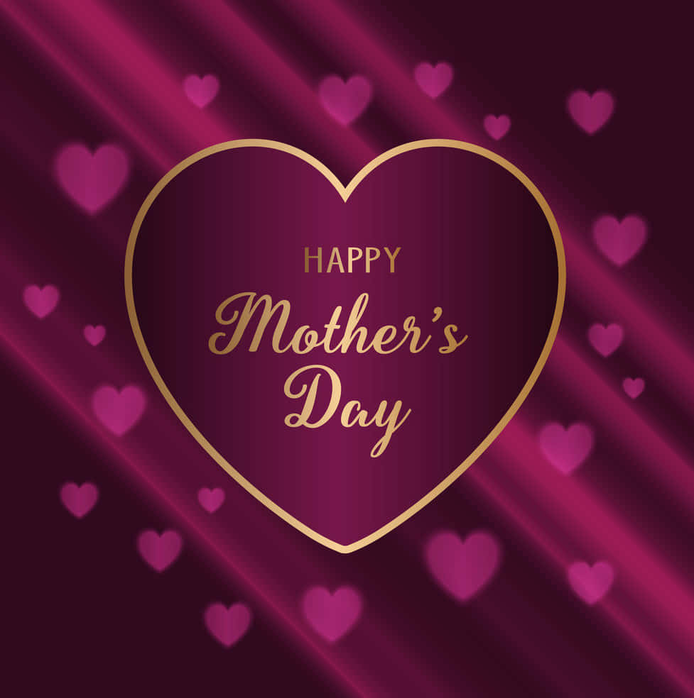 Happy Mother's Day Background With Hearts