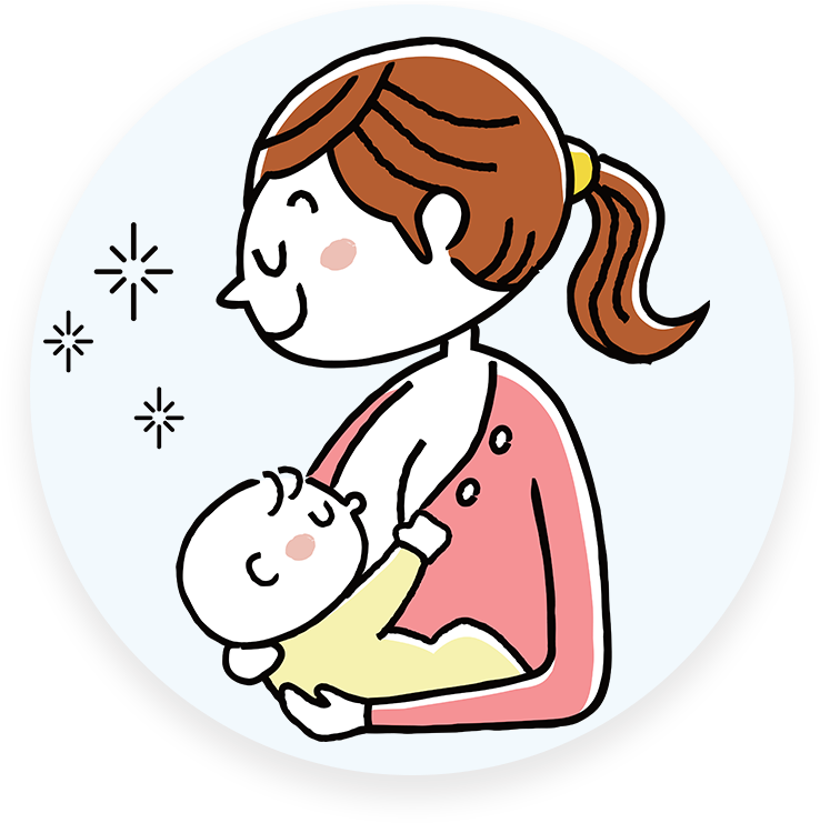 Mother_and_ Newborn_ Bonding_ Illustration PNG