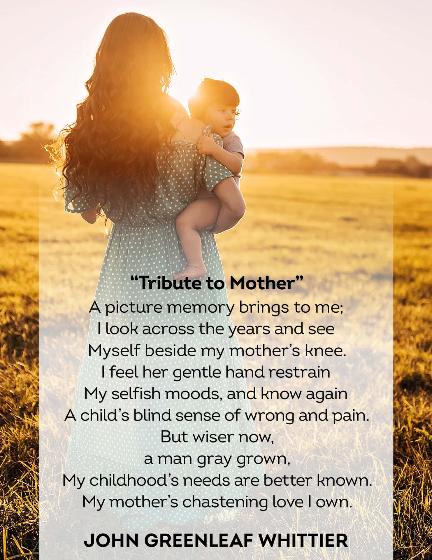 Motherhood Sunset Poetry Quote Wallpaper