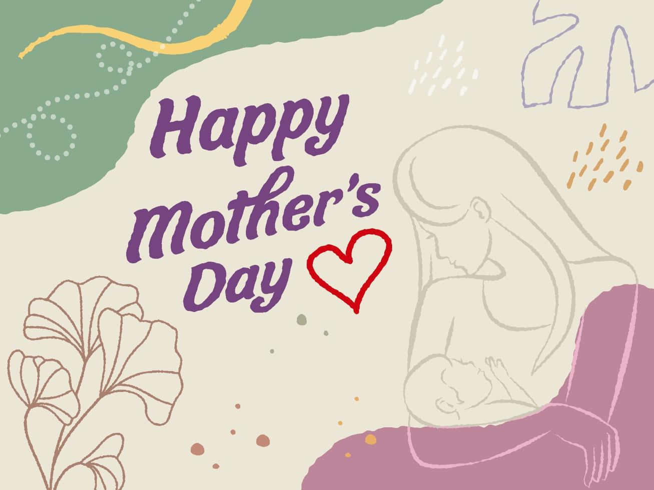 Mothers Day Celebration Illustration Wallpaper