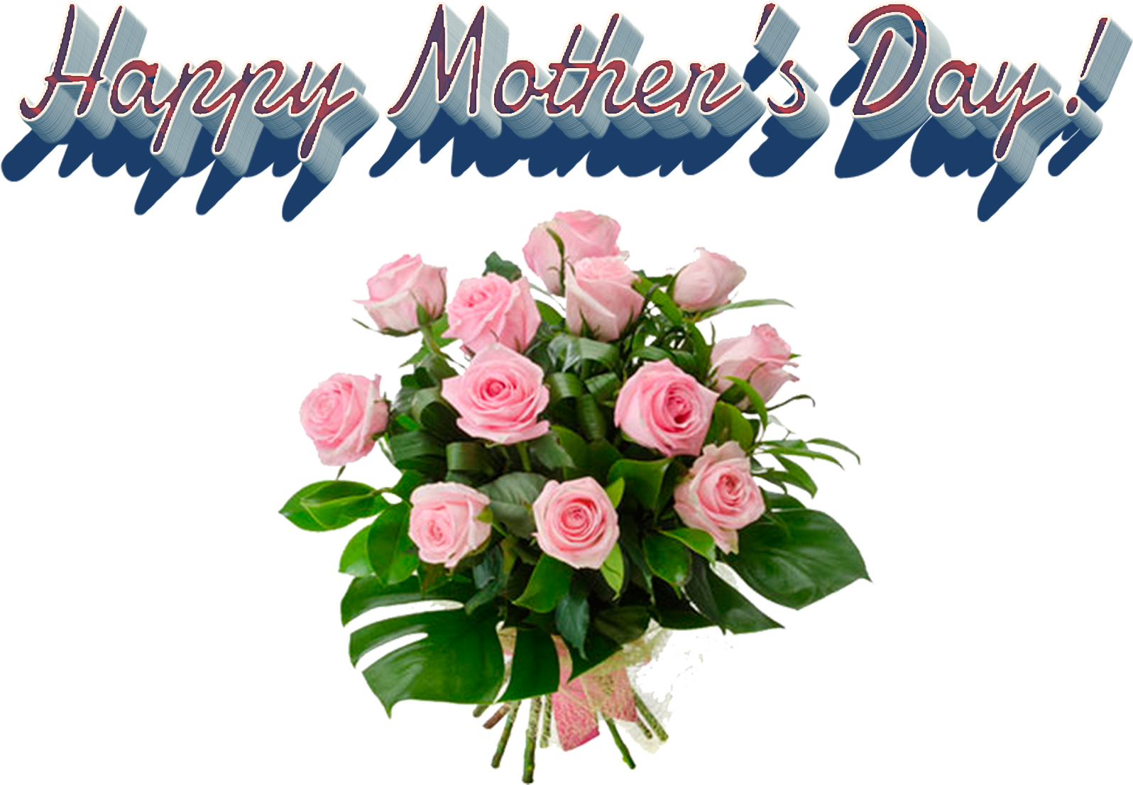 Mothers Day Celebration Roses Bouquet PNG