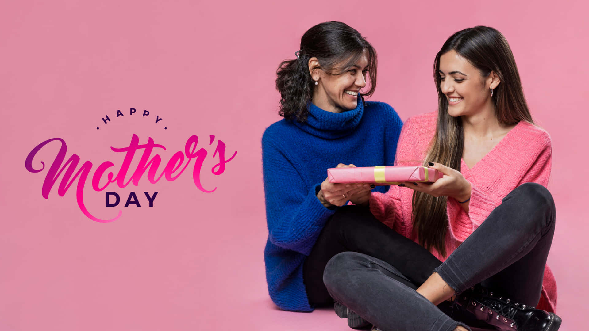 Mothers Day Celebrationwith Gift Wallpaper