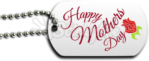 Mothers Day Dog Tag Greeting PNG