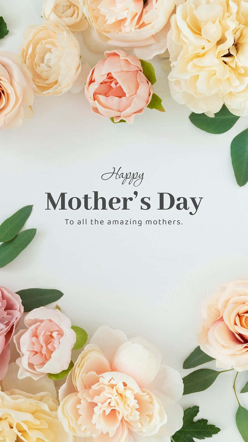 Mothers Day Floral Greeting Card Wallpaper