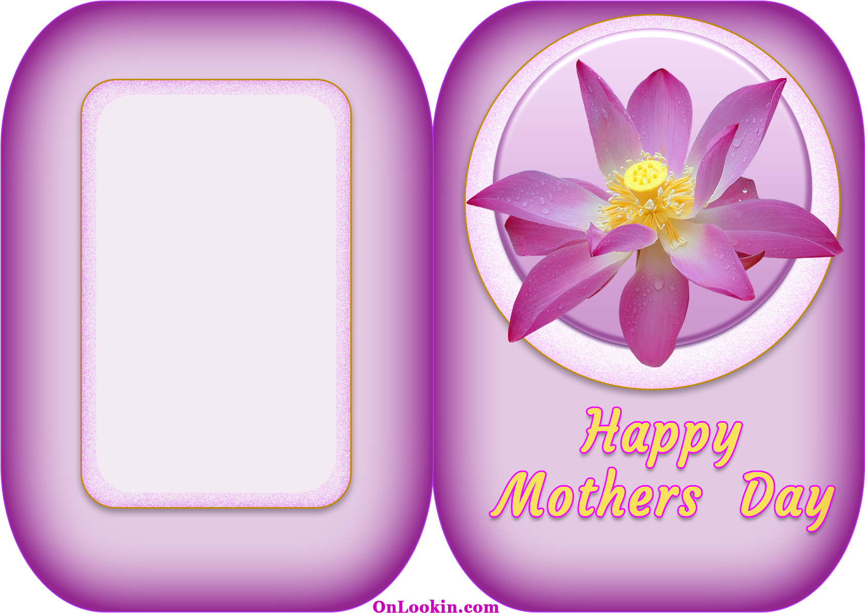 Mothers Day Floral Greeting Card PNG