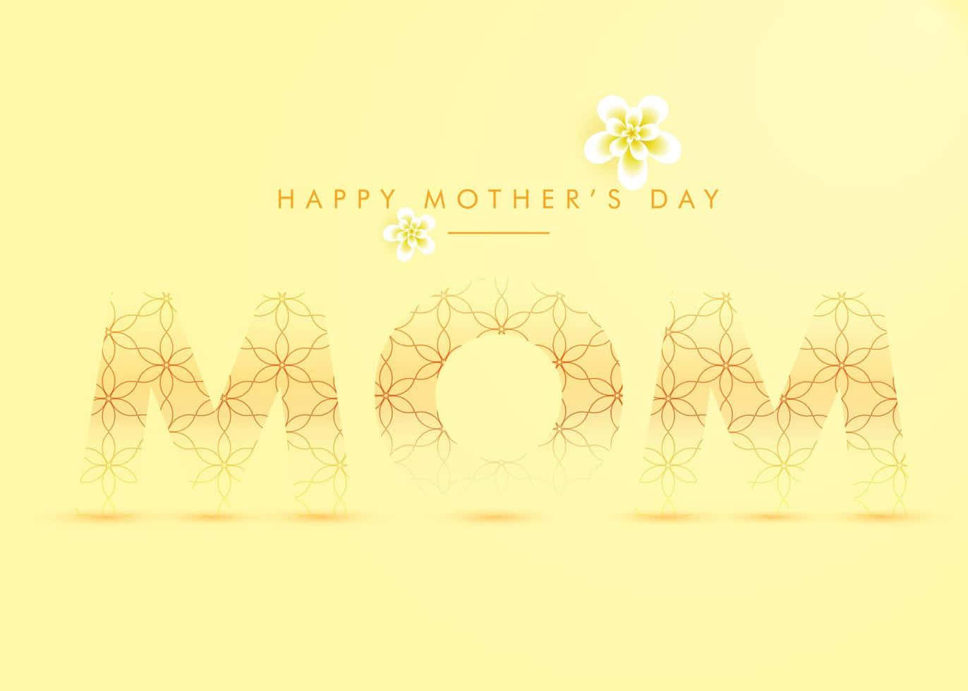 Mothers Day Floral Greeting Design Wallpaper