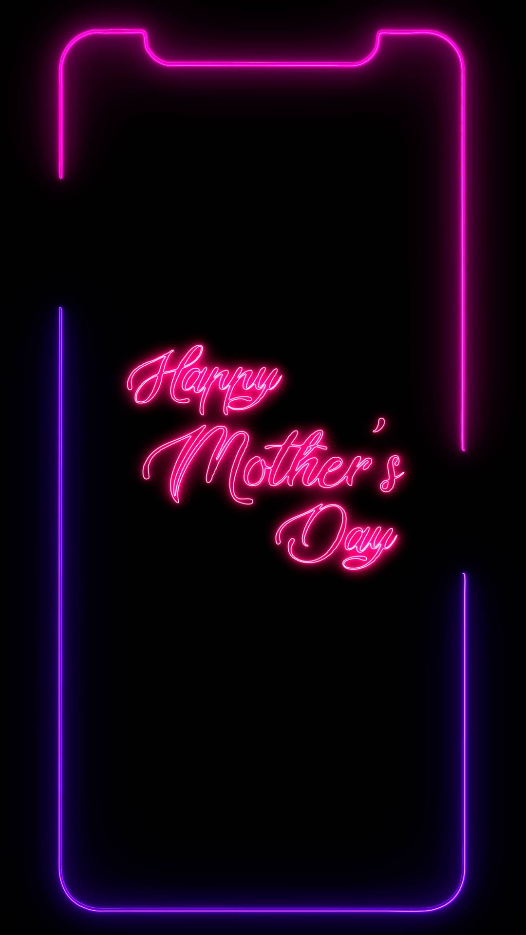 Mother’s Day Neon Aesthetic Iphone Wallpaper