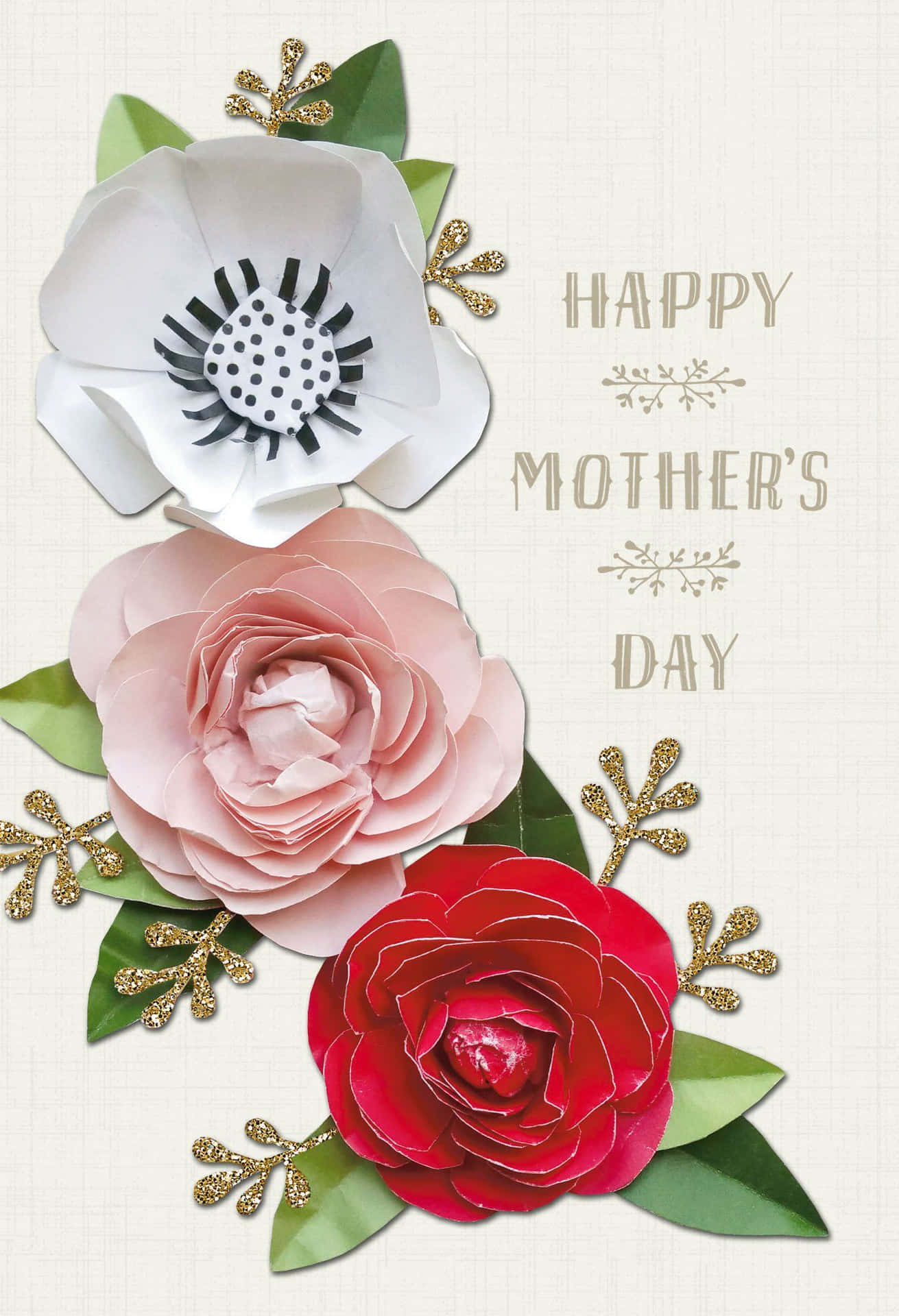 Happy Mothers Day Card With Flowers