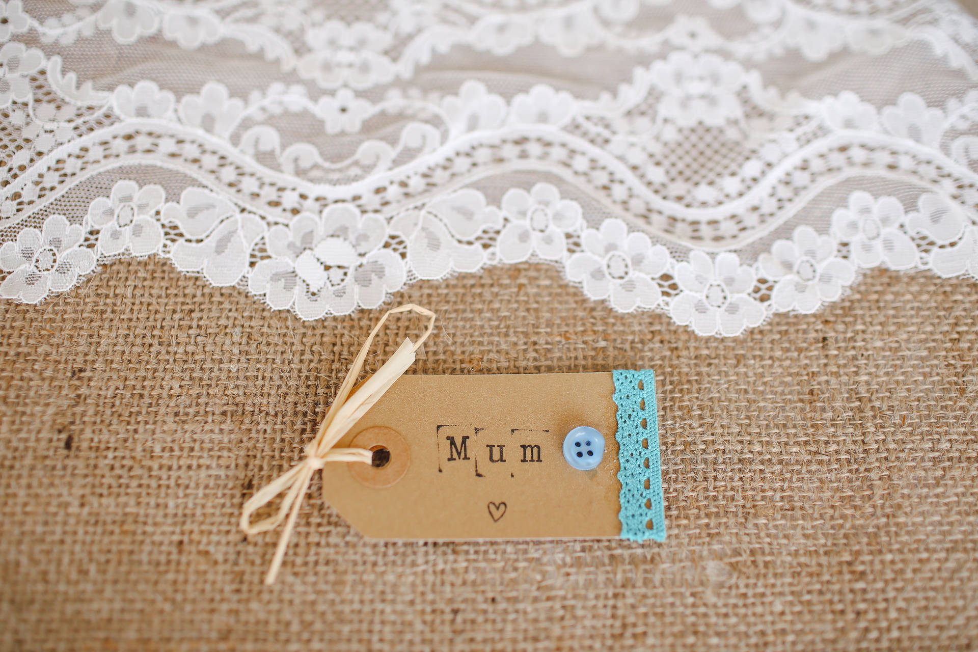 Celebrate Mothers Day with a beautiful lace tag Wallpaper