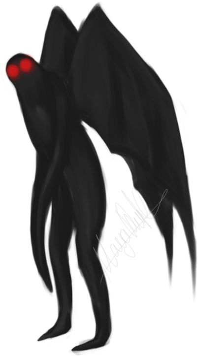 Mothman Cryptid Illustration PNG