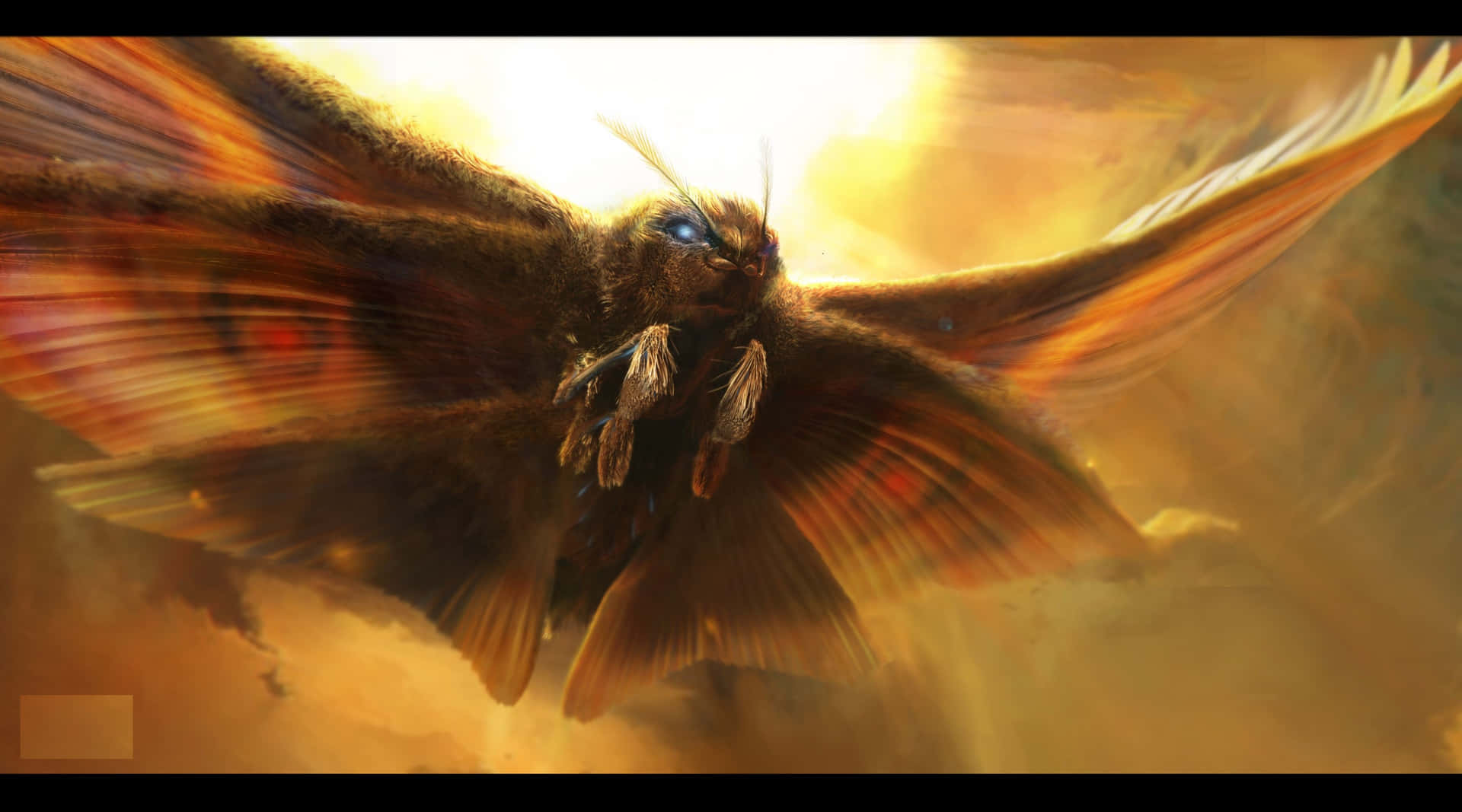 Majestic Mothra spreading its wings Wallpaper