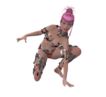 Motion Capture Session Female Model PNG