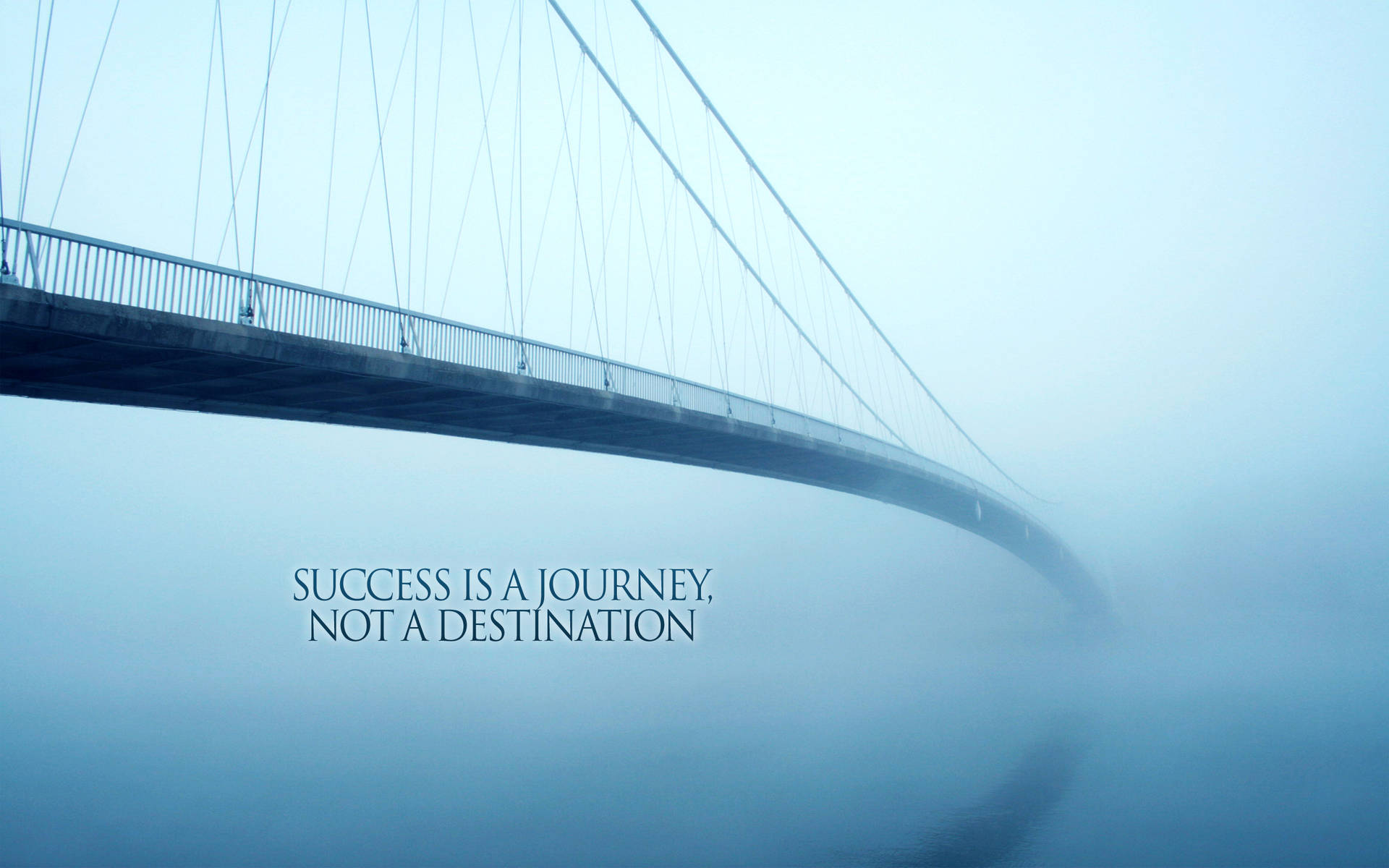 En bro med ordene, succes er en rejse og ikke et mål. Wallpaper