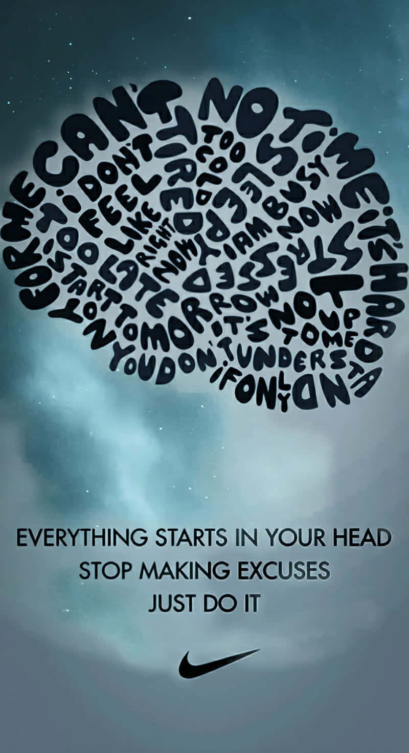 Motivational Brain Clouds Nike Ad Wallpaper