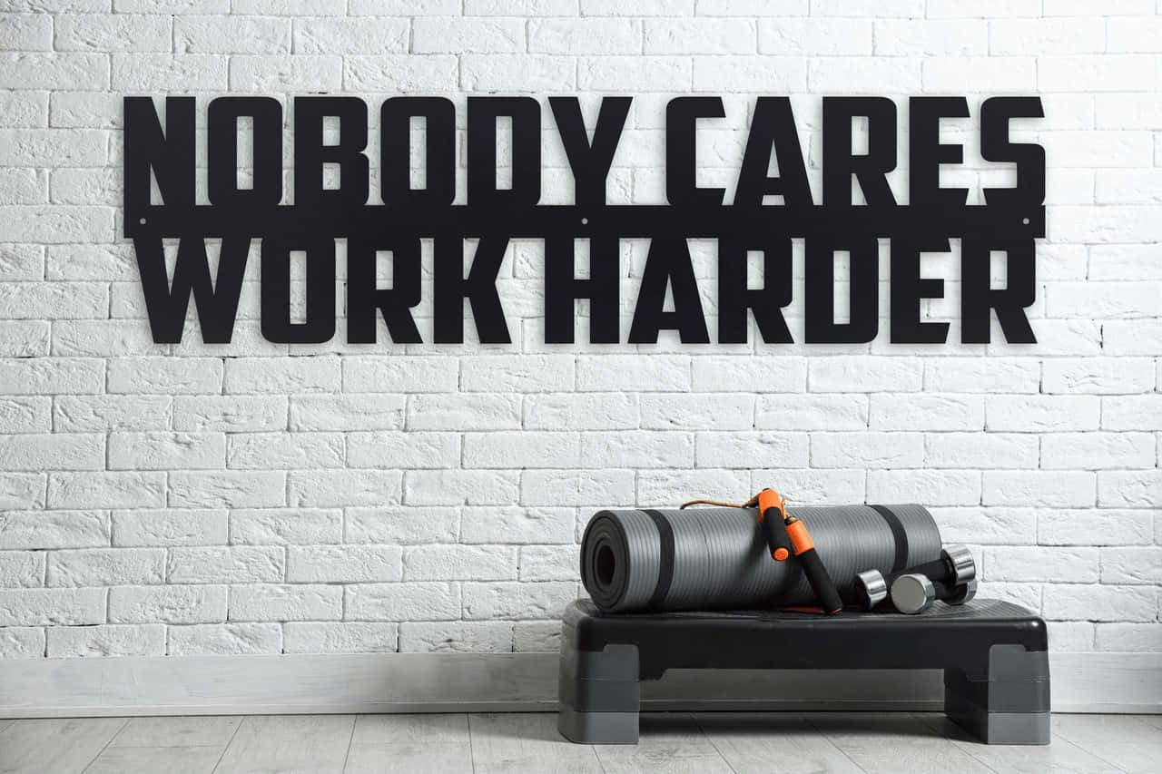 Motivational Fitness Quote Wall Wallpaper