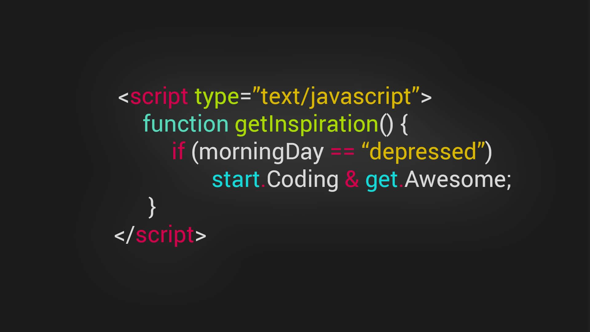 Motivational Javascript Code Snippet Wallpaper