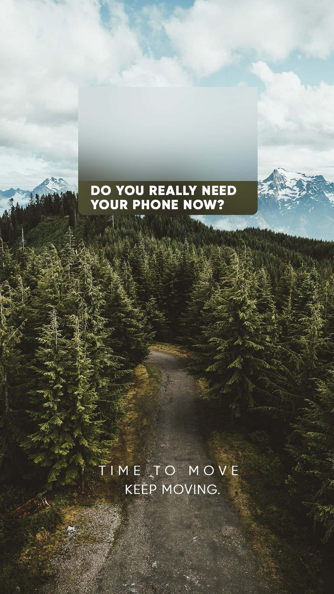 Motivational Nature Path Phone Usage Wallpaper