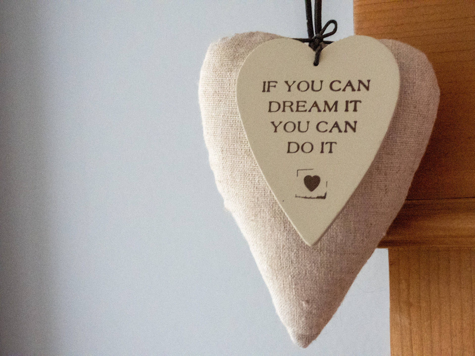Motivational Phrase Inscription On Heart Wallpaper