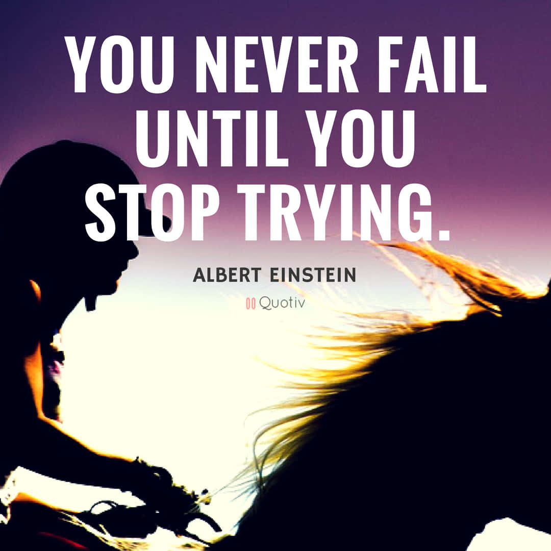 Never Fail Until You Stop Trying Albert Einstein Quotes