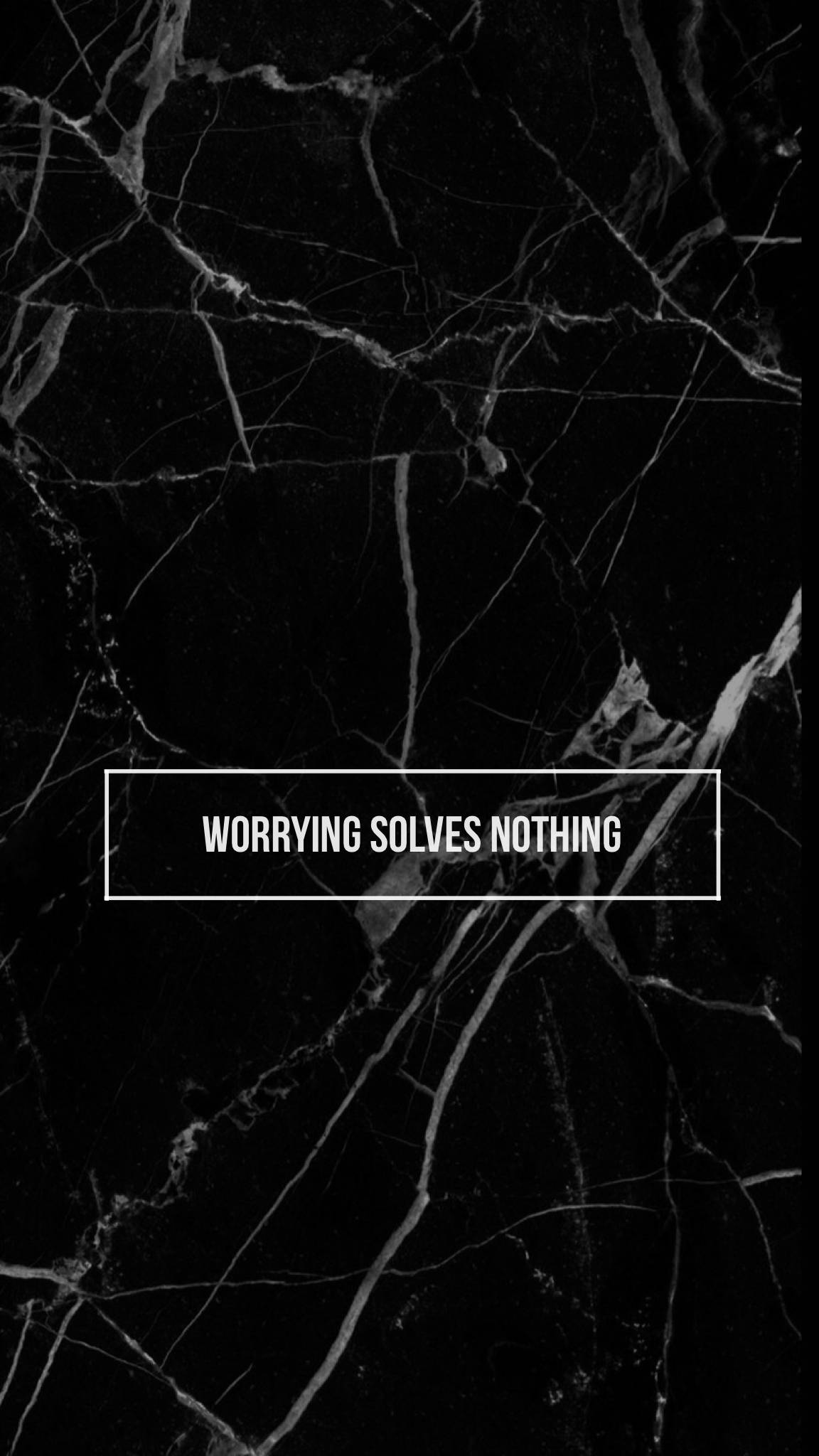 Motivational Quote In Marquina Black White Marble Iphone Wallpaper