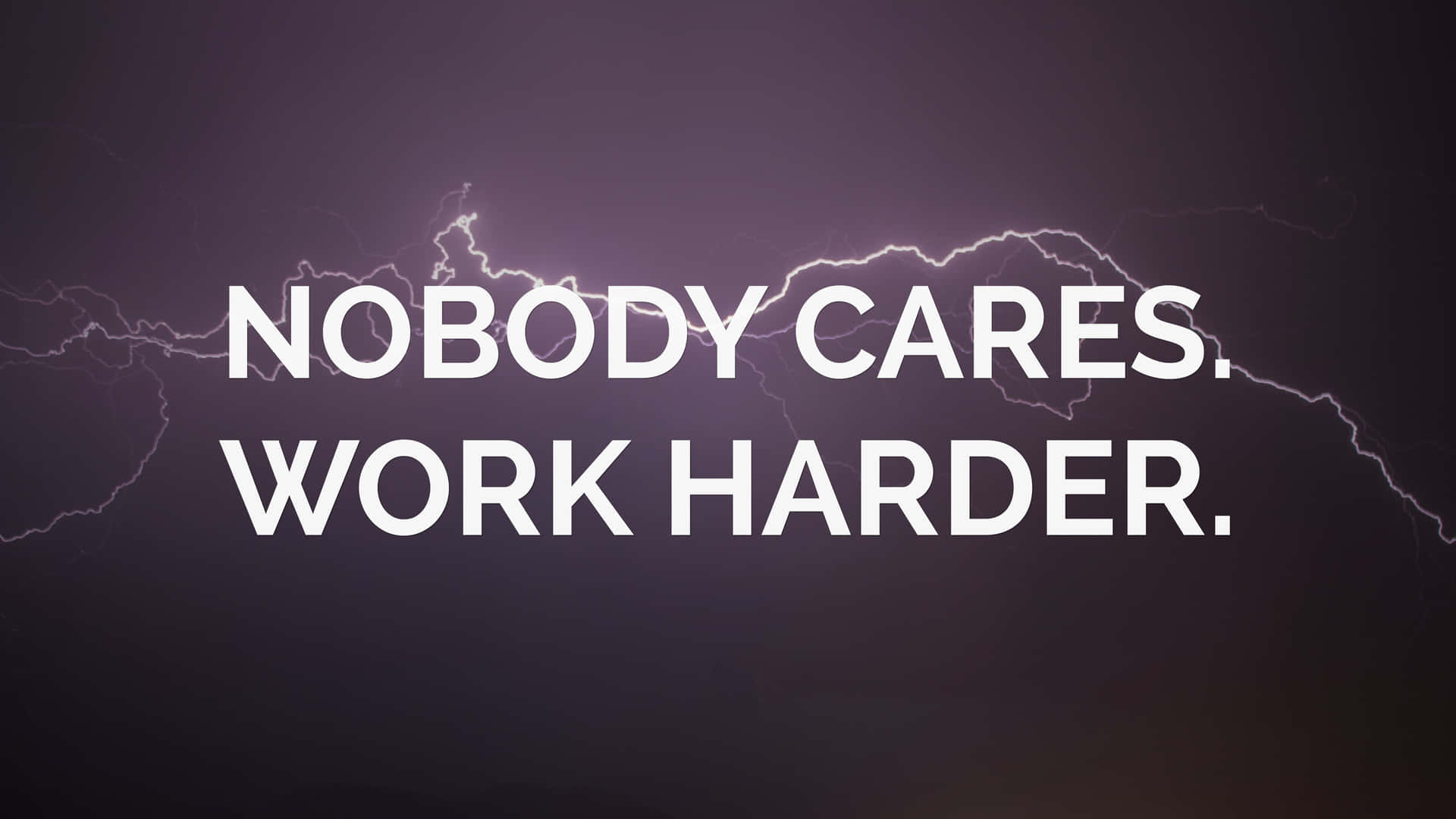 Motivational Quote Nobody Cares Work Harder Wallpaper