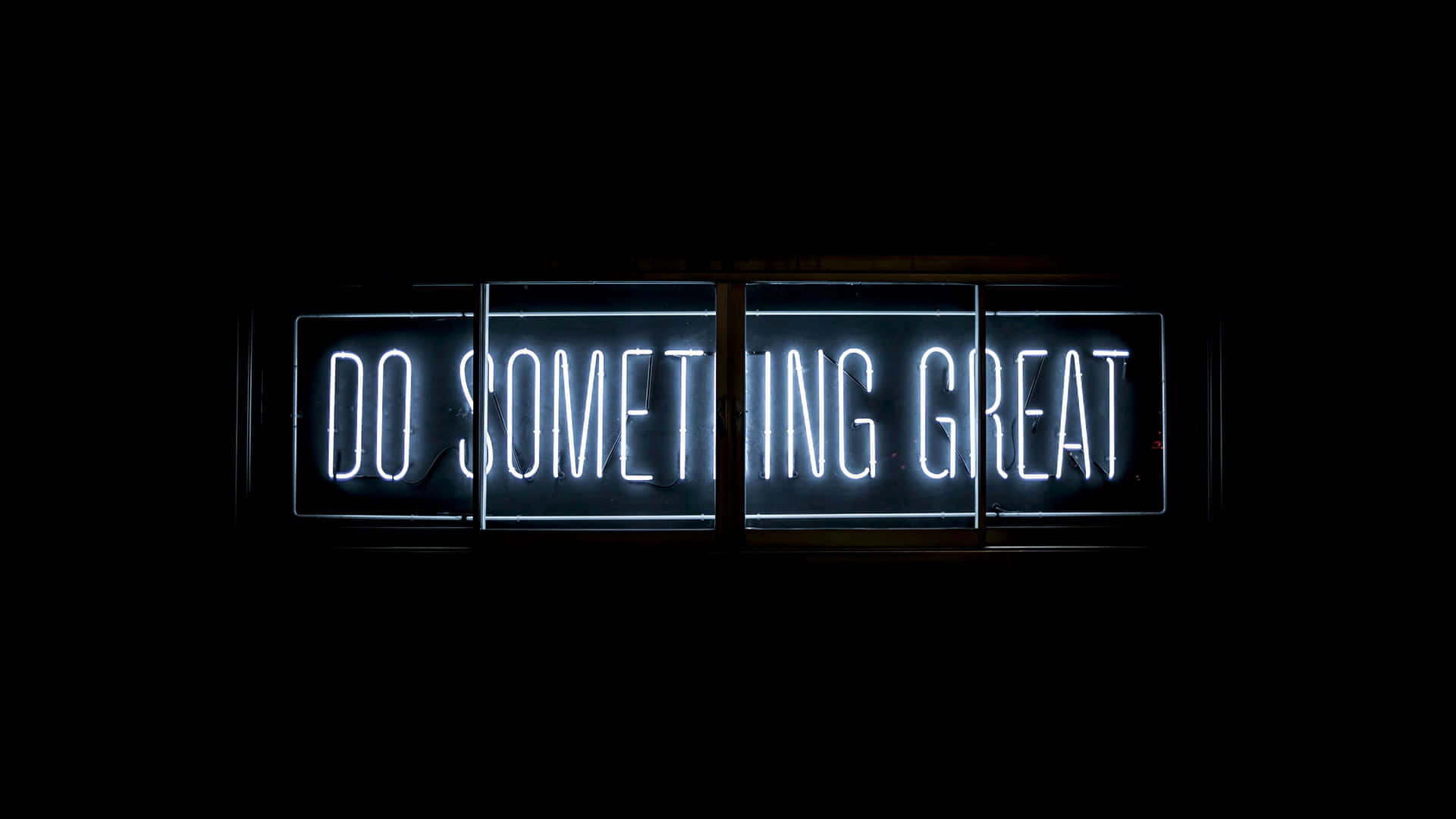 Do Something Great Neon Sign Wallpaper