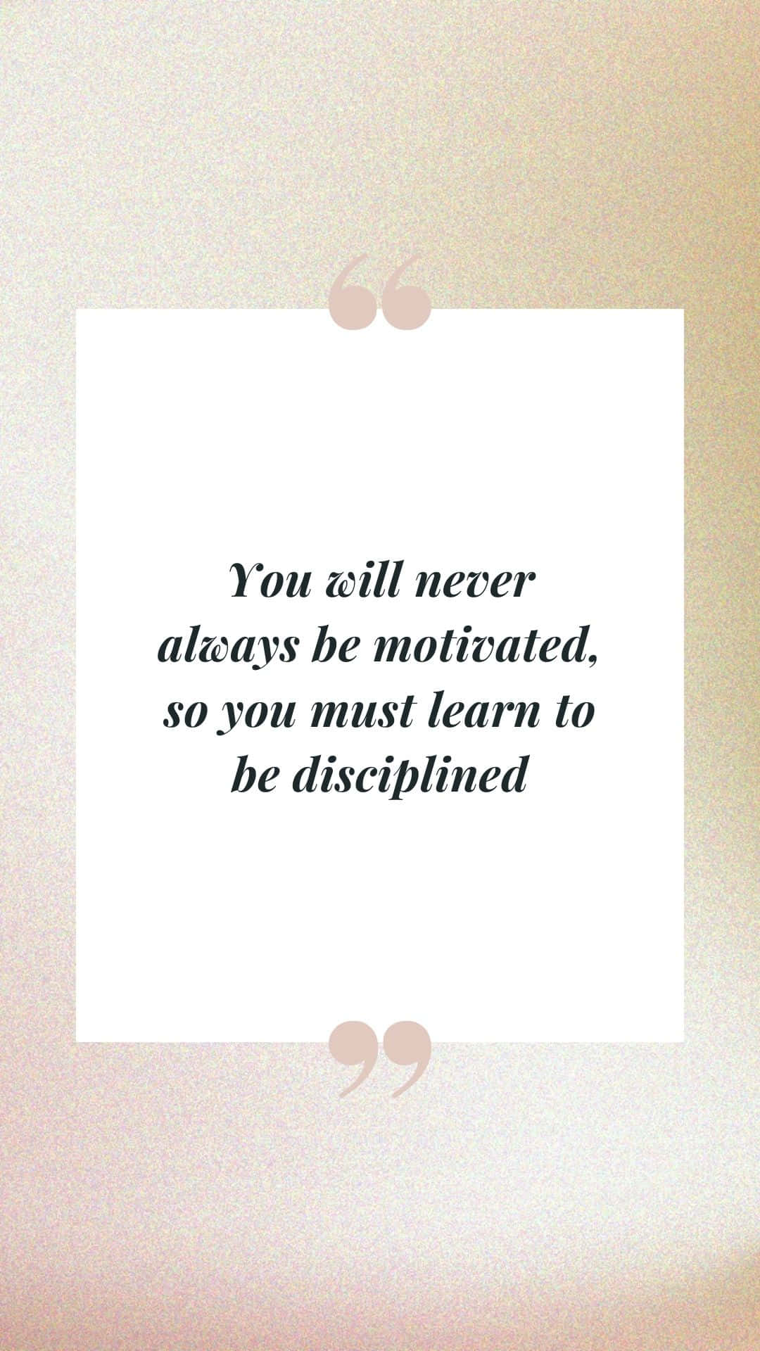 Motivationand Discipline Quote Wallpaper