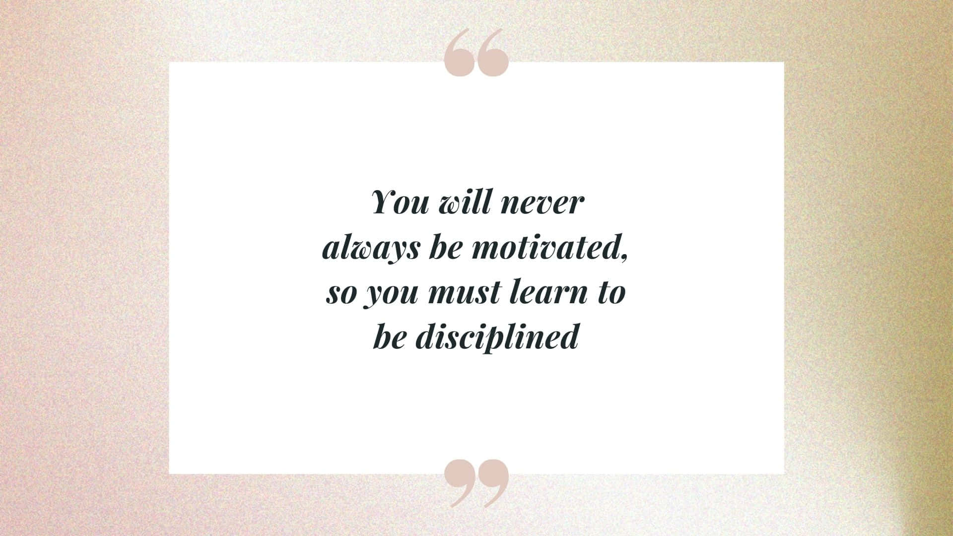 Motivationvs Discipline Quote Wallpaper